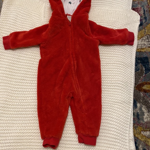 Fleece Christmas Baby Onesie - Picture 2 of 6